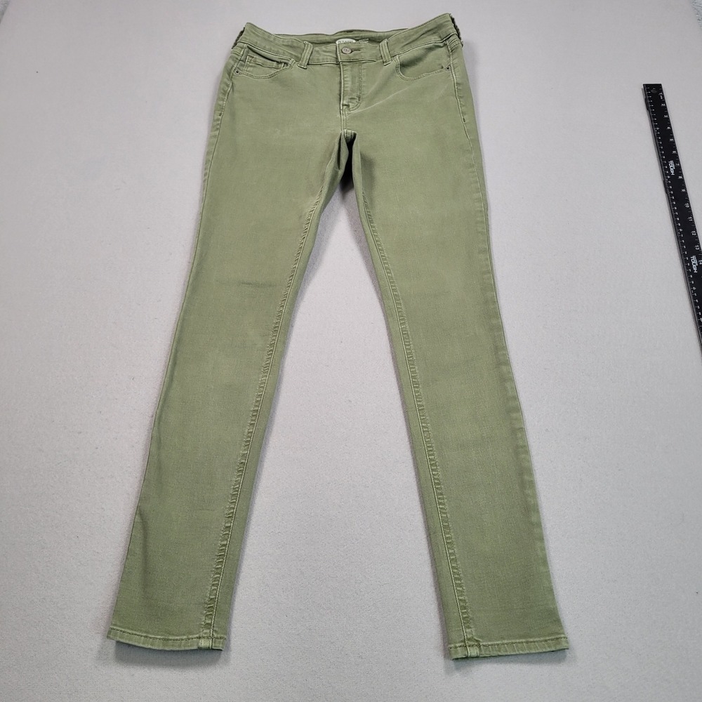 Old Navy Rockstar Super Skinny Jeans Womens 6 Olive Green Mid Rise Stretch Denim